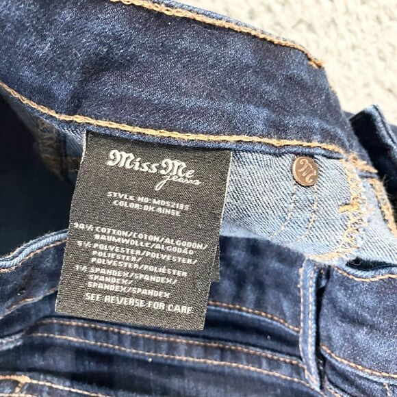Miss Me Jeans Womens 27 Blue DK Rinse Denim Straight Leg Made In USA Casual - Picture 3 of 7